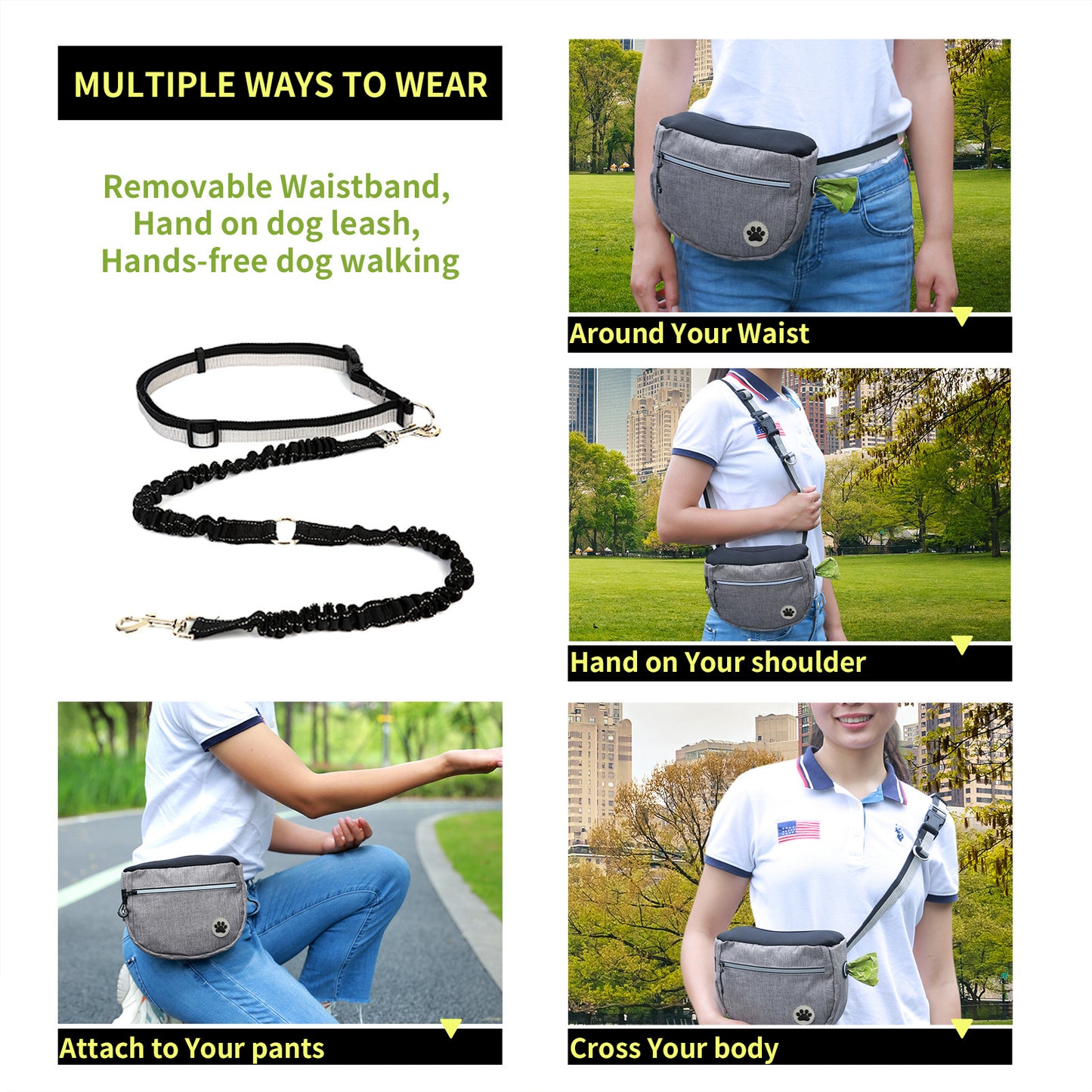 Sac ceinture et bandoulière à Friandises – Baroudog® SnackPro