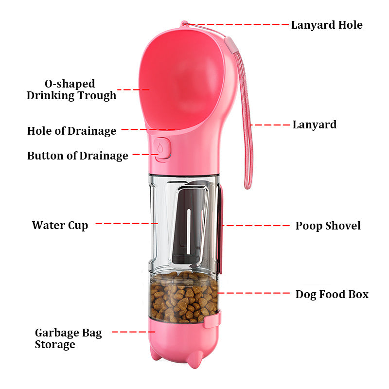 Gourde Multi Baroudog™ – Bouteille d’eau multifonction pour chien baroudeur